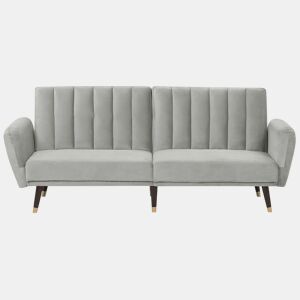Sofá-cama VIMMERBY Veludo Cinzento claro 3 lugares