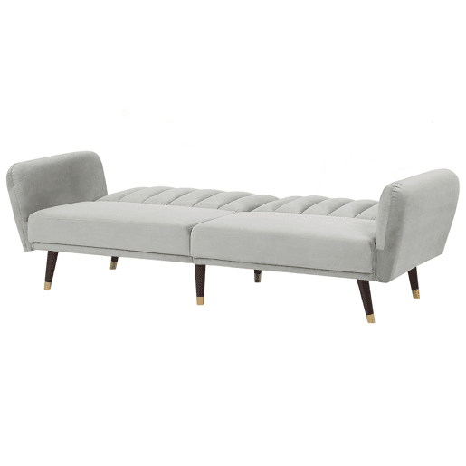 Sofá-cama VIMMERBY Veludo Cinzento claro 3 lugares
