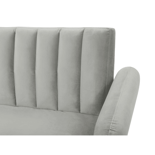 Sofá-cama VIMMERBY Veludo Cinzento claro 3 lugares