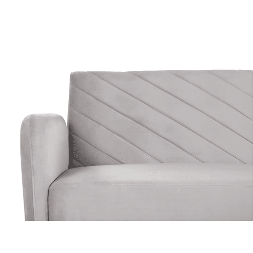 Sofá-cama SENJA Veludo Cinzento claro 3 lugares