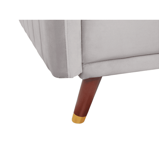 Sofá-cama SENJA Veludo Cinzento claro 3 lugares