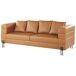Beliani Sofá de 3 plazas Piel sintética GRANNA Beliani Sofá de 3 plazas Piel sintética GRANNA Marron Claro