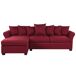 Beliani Sofá esquinero Poliéster VIKNA Beliani Sofá esquinero Poliéster VIKNA Rojo