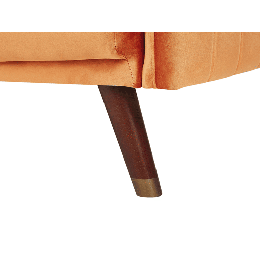 Sofá-cama SENJA Veludo Laranja 3 lugares
