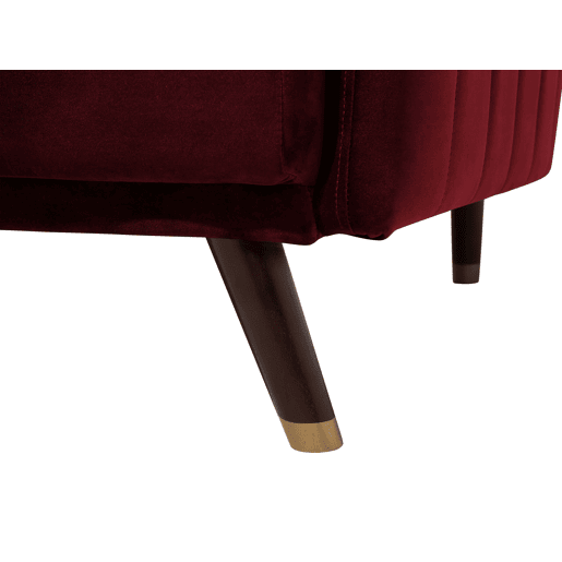 Sofá-cama SENJA Veludo Vermelho escuro 3 lugares