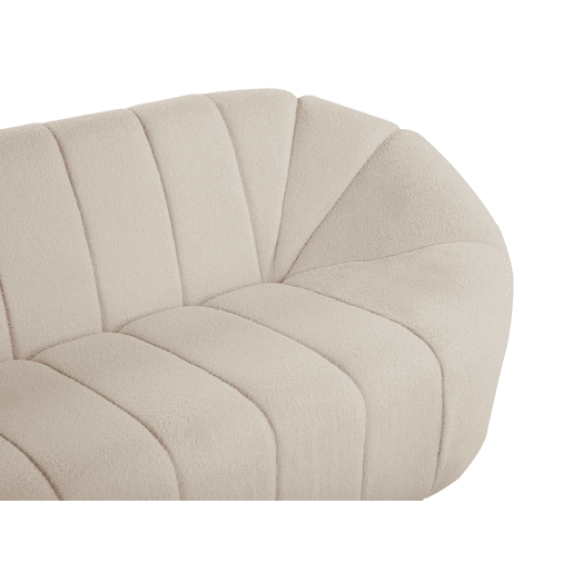 Sofá LOMMA Bouclé Branco 3 lugares
