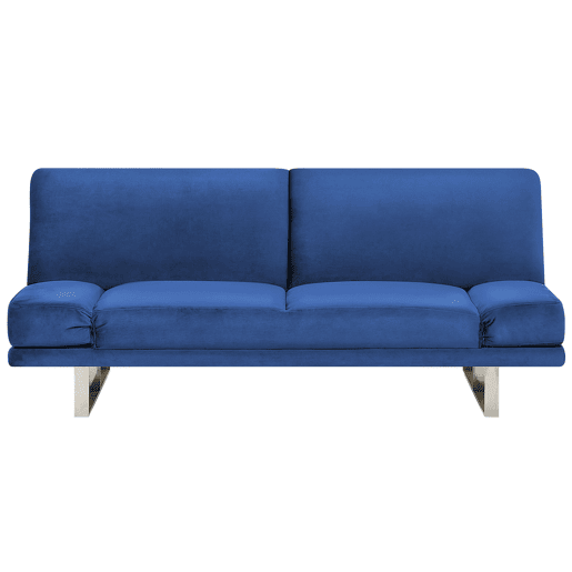 Sofá-cama YORK Veludo Azul marinho 2 lugares