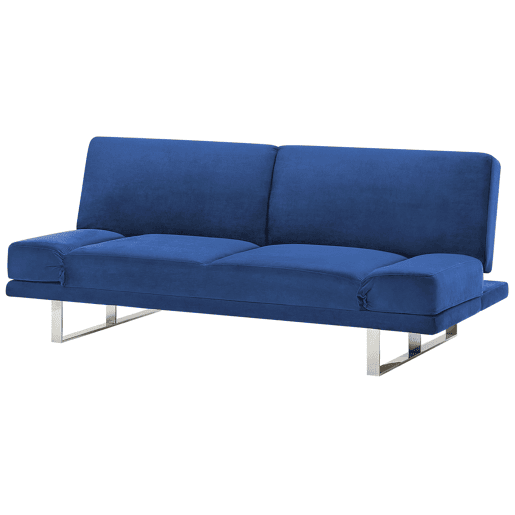 Sofá-cama YORK Veludo Azul marinho 2 lugares