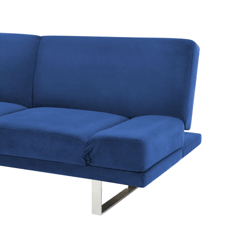 Sofá-cama YORK Veludo Azul marinho 2 lugares