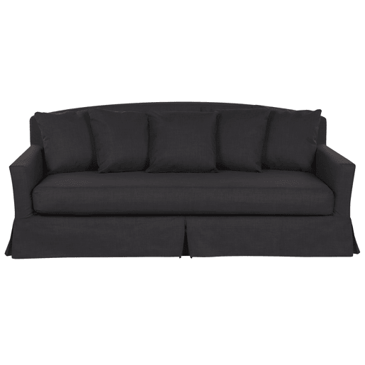 Sofá estofado de 3 lugares com capa amovível preto GILJA