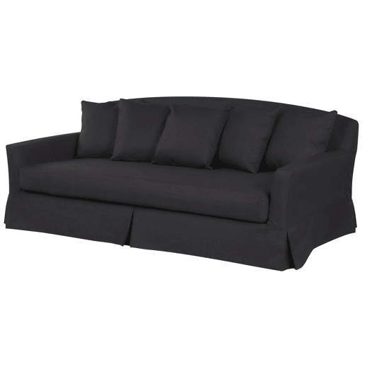 Sofá estofado de 3 lugares com capa amovível preto GILJA
