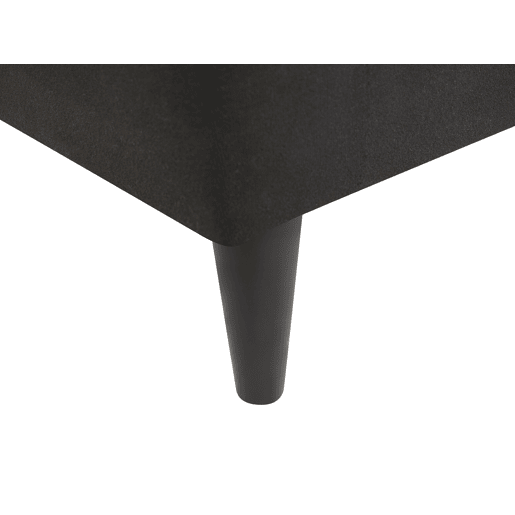 Sofá estofado de 3 lugares com capa amovível preto GILJA