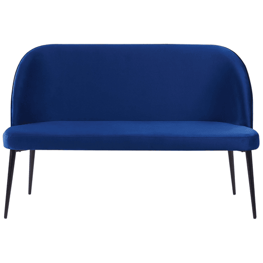 Banco estofado OSBY Veludo Azul marinho 2 lugares
