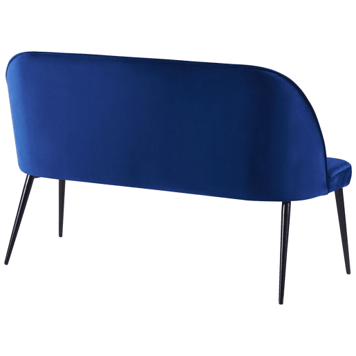 Banco estofado OSBY Veludo Azul marinho 2 lugares
