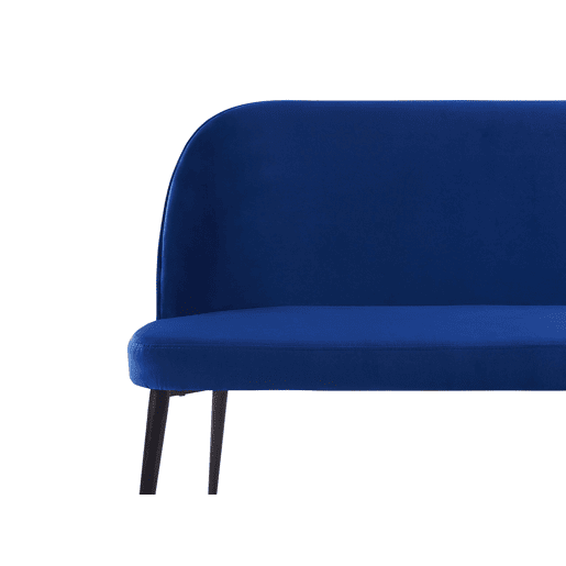 Banco estofado OSBY Veludo Azul marinho 2 lugares