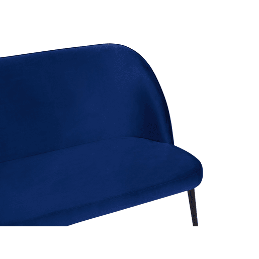 Banco estofado OSBY Veludo Azul marinho 2 lugares