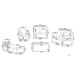 Beliani Conjunto de jardín Madera de acacia con certificado FSC® PATAJA Beliani Conjunto de jardín Madera de acacia con certificado FSC® PATAJA Gris Oscuro