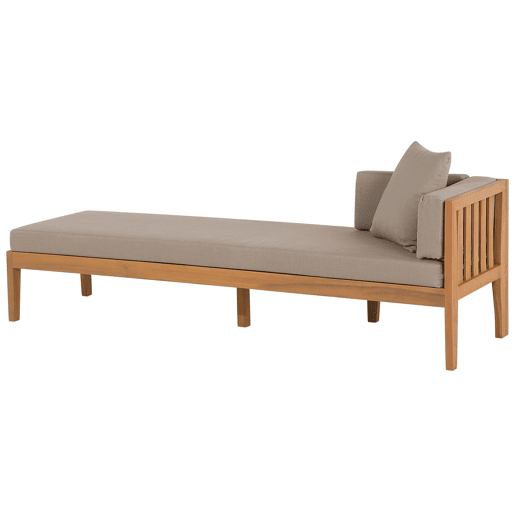 Conjunto de jardim com mesa 7 lugares PATAJA Madeira de Acácia certificada Castanho claro