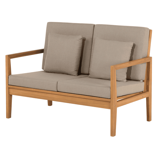 Conjunto de jardim com mesa 7 lugares PATAJA Madeira de Acácia certificada Castanho claro