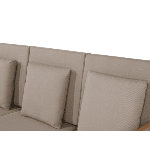 Conjunto de jardim com mesa 7 lugares PATAJA Madeira de Acácia certificada Castanho claro