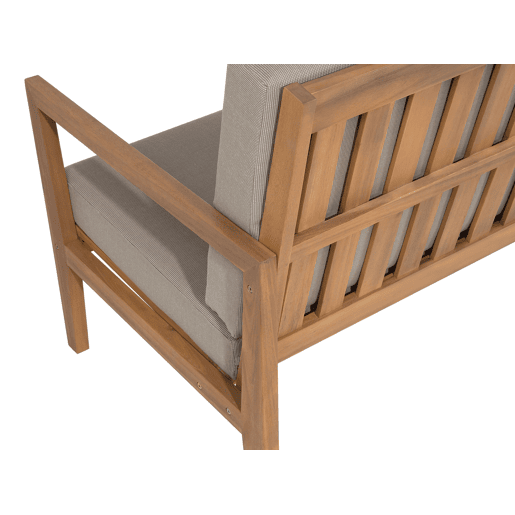 Conjunto de jardim com mesa 7 lugares PATAJA Madeira de Acácia certificada Castanho claro