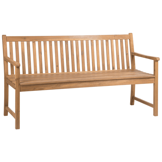 Banco de jardim VIVARA 160 cm Madeira de Acácia certificada Castanho claro