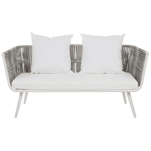 Conjunto de jardim com mesa 4 lugares RAGUSA Branco creme