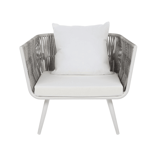 Conjunto de jardim com mesa 4 lugares RAGUSA Branco creme