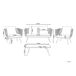 Beliani Conjunto de jardín Ratán sintético RAGUSA Beliani Conjunto de jardín Ratán sintético RAGUSA Blanco/ Beige