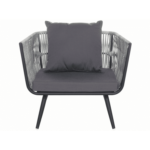 Conjunto de jardim com mesa 4 lugares RAGUSA Cinzento