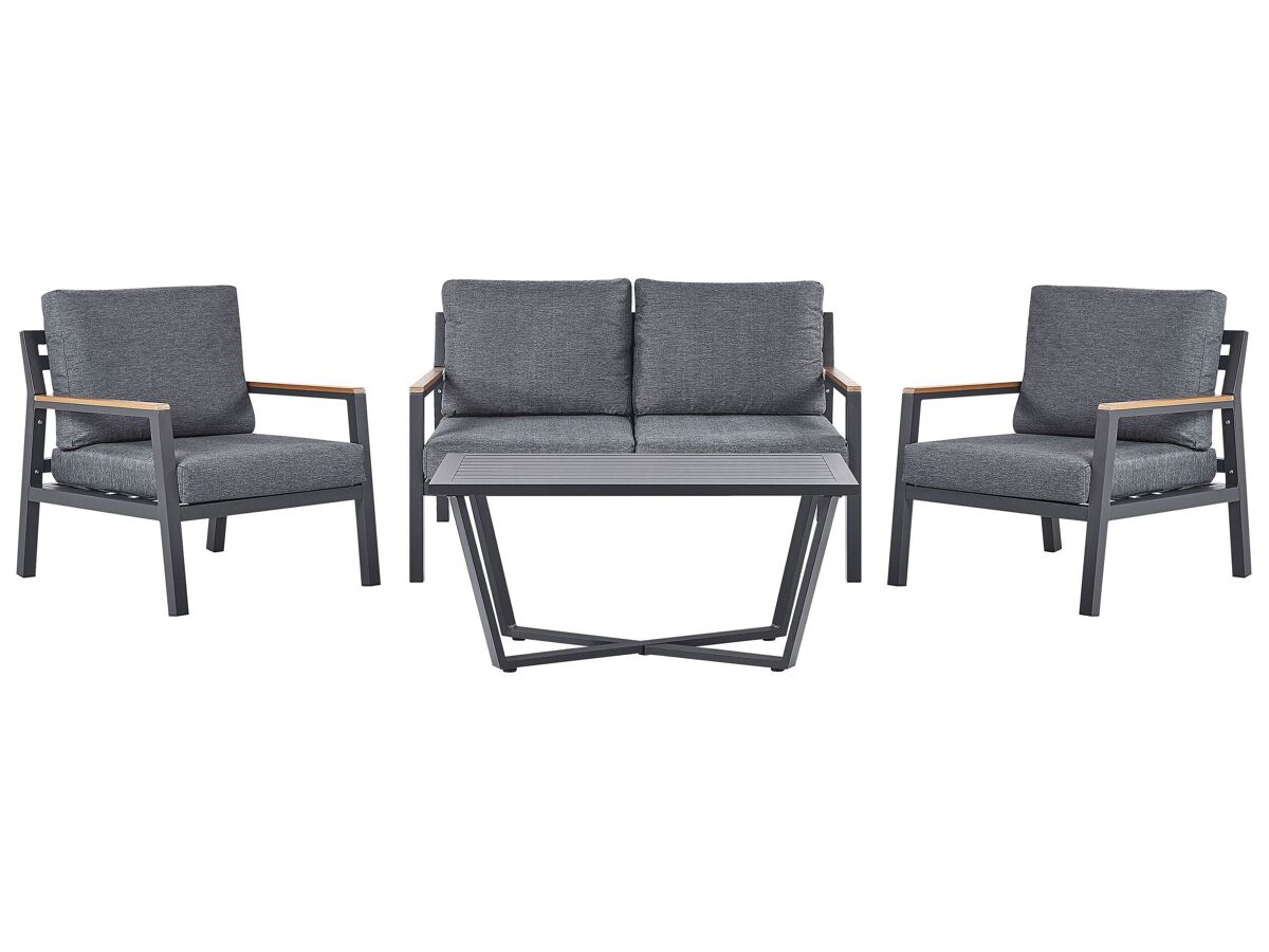 Beliani Conjunto de jardín Aluminio DELIA