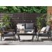 Beliani Conjunto de jardín Aluminio DELIA Beliani Conjunto de jardín Aluminio DELIA Gris Oscuro