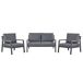 Beliani Conjunto de jardín Aluminio DELIA Beliani Conjunto de jardín Aluminio DELIA Gris Oscuro