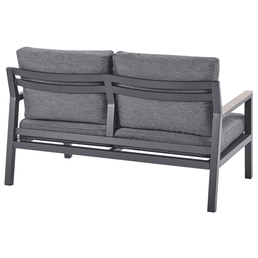 Conjunto de jardim com mesa 4 lugares DELIA Metal Cinzento