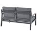 Beliani Conjunto de jardín Aluminio DELIA Beliani Conjunto de jardín Aluminio DELIA Gris Oscuro