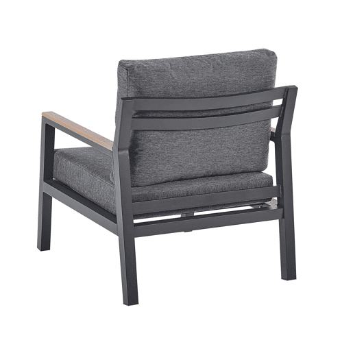 Conjunto de jardim com mesa 4 lugares DELIA Metal Cinzento