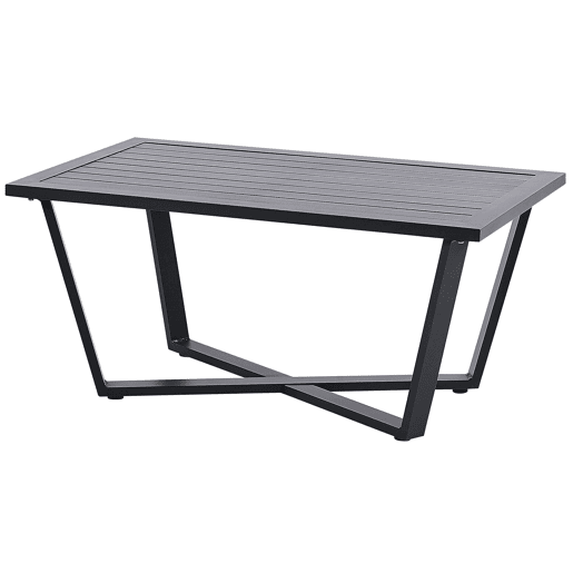 Conjunto de jardim com mesa 4 lugares DELIA Metal Cinzento