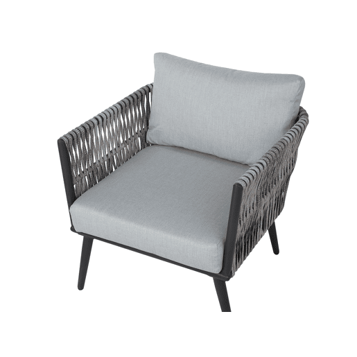 Conjunto de jardim com mesa 4 lugares PREVEZA Cinzento