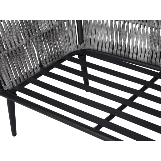 Conjunto de jardim com mesa 4 lugares PREVEZA Cinzento