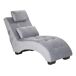 Beliani Chaise longue Terciopelo SIMORRE Beliani Chaise longue Terciopelo SIMORRE Gris Claro