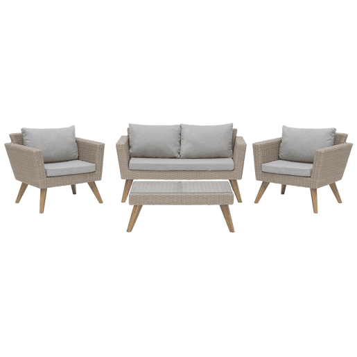 Conjunto de jardim com mesa 4 lugares VITTORIA Cinzento