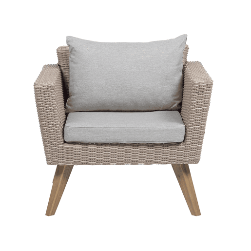 Conjunto de jardim com mesa 4 lugares VITTORIA Cinzento