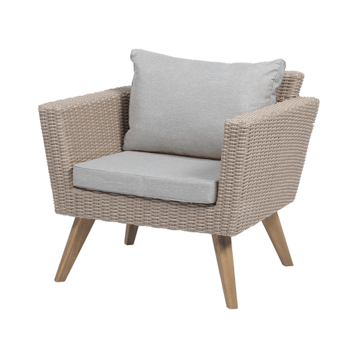Conjunto de jardim com mesa 4 lugares VITTORIA Cinzento
