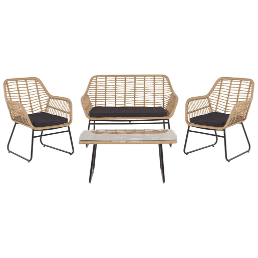 Conjunto de jardim com mesa 4 lugares MINORI Creme