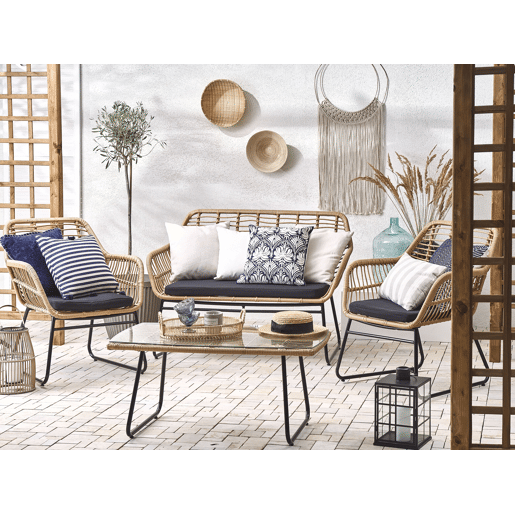 Conjunto de jardim com mesa 4 lugares MINORI Creme