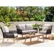 Beliani Conjunto de jardín Madera de acacia MERANO Beliani Conjunto de jardín Madera de acacia MERANO Gris Claro