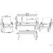 Beliani Conjunto de jardín Madera de acacia MERANO Beliani Conjunto de jardín Madera de acacia MERANO Gris Claro