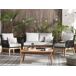 Beliani Conjunto de jardín Madera de acacia MERANO Beliani Conjunto de jardín Madera de acacia MERANO Gris Claro