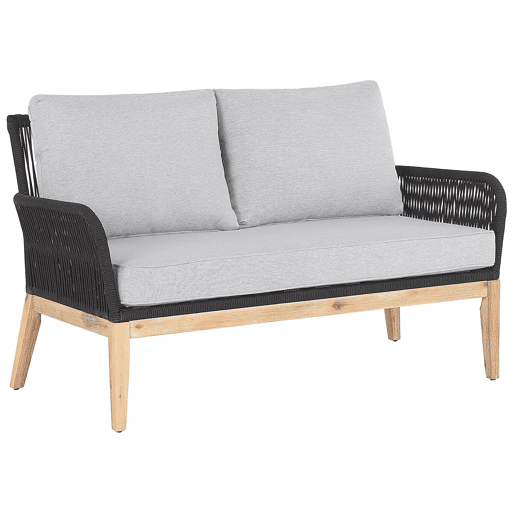 Beliani Conjunto lounge Madeira de acácia MERANO