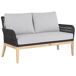 Beliani Conjunto de jardín Madera de acacia MERANO Beliani Conjunto de jardín Madera de acacia MERANO Gris Claro